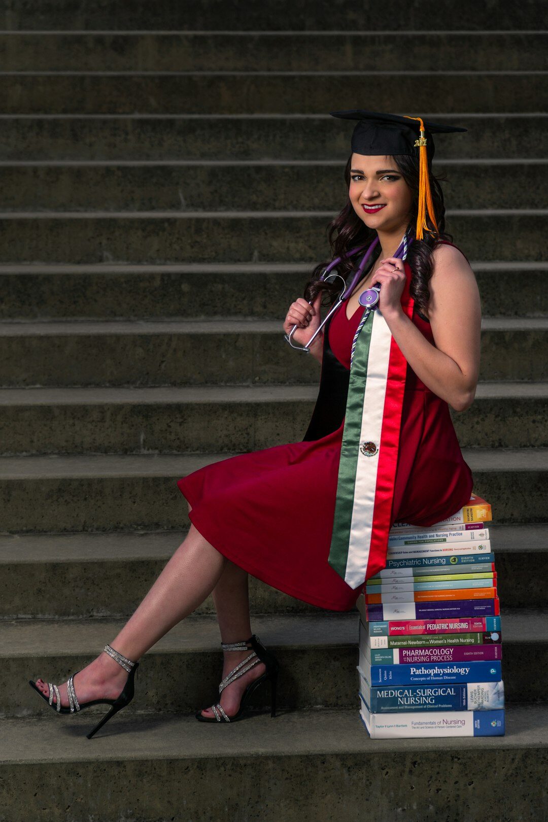 Studio portrait of a young Mexican academic coordinator