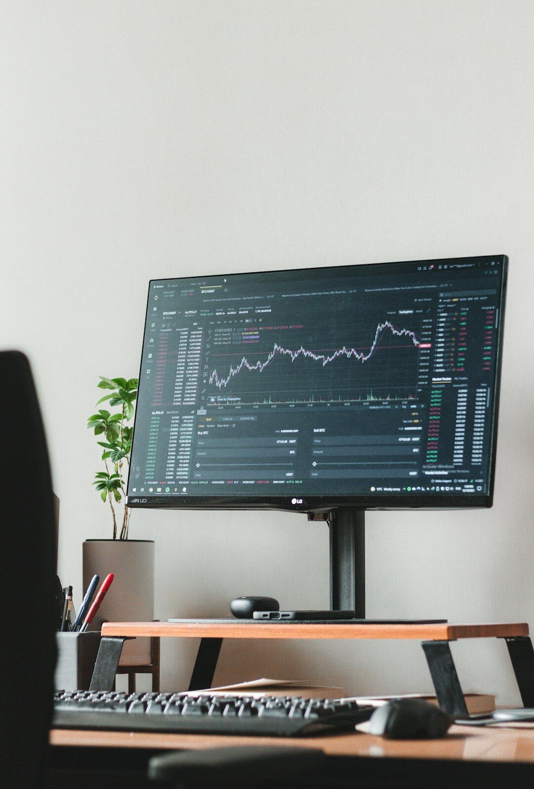 person investing in stocks