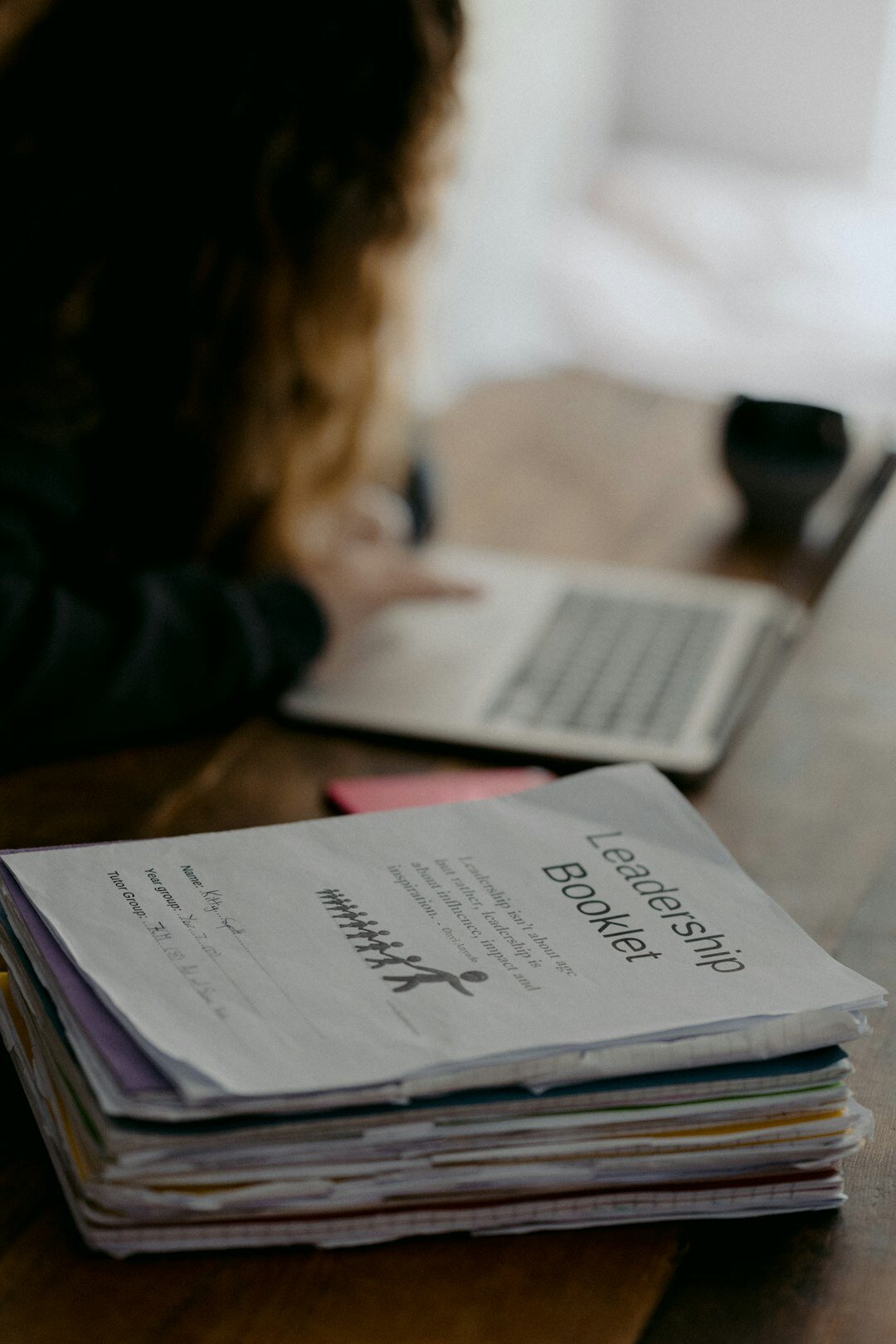 person studying finance books