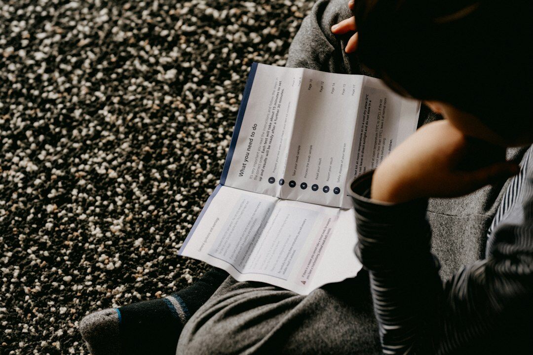 person studying finance books