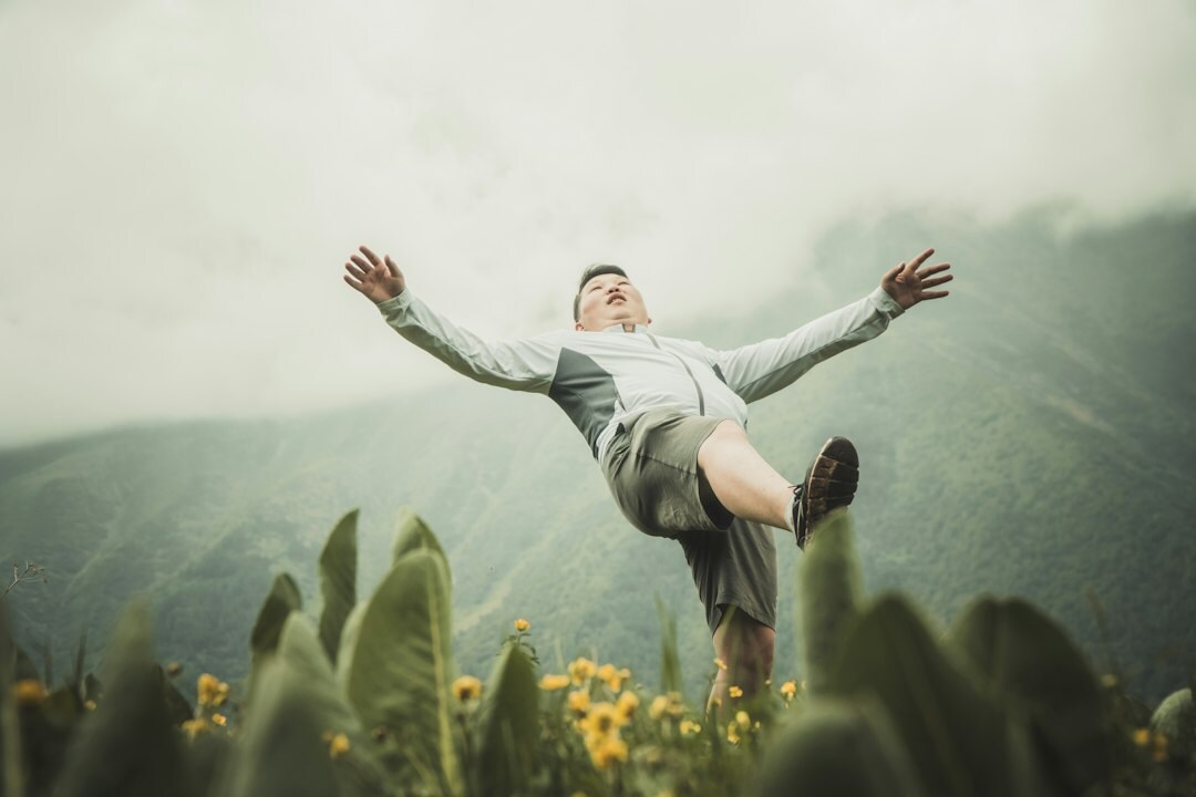 happy person with financial freedom